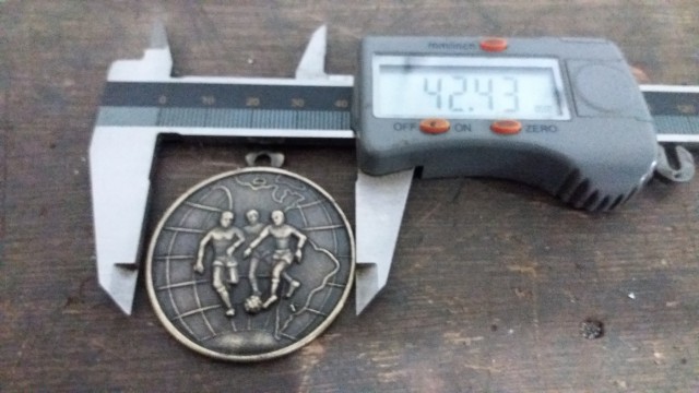 MEDALHA DEPORTIVA METALICA DIAMETRO 42 MM.