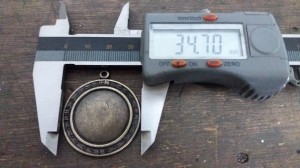 MEDALHA DEPORTIVA METALICA DIAMETRO 34 MM.