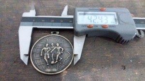 MEDALHA DEPORTIVA METALICA DIAMETRO 42 MM.