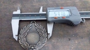 MEDALHA DEPORTIVA METALICA DIAMETRO 51 MM.